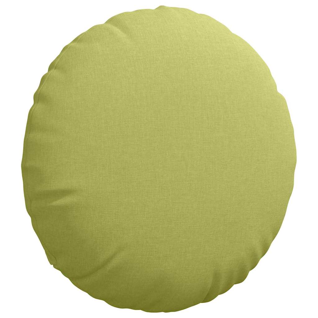 Coussins d'assise 2 pcs Vert clair Ø50 x 19 cm Tissu