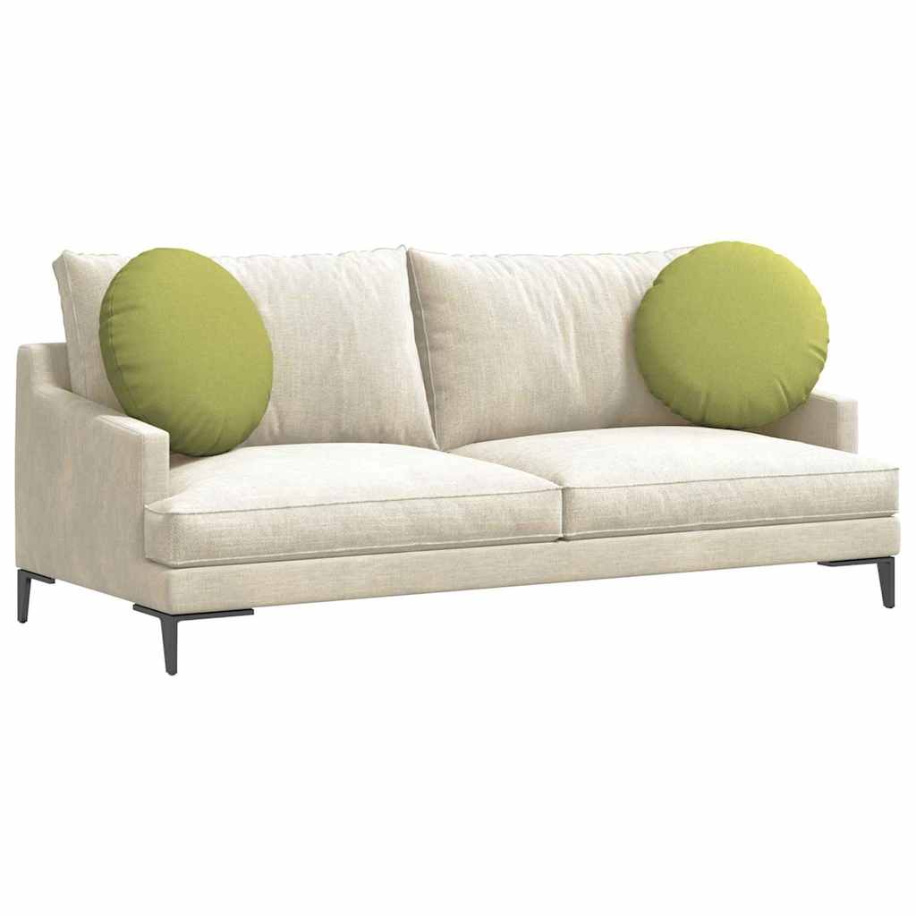 Coussins d'assise 2 pcs Vert clair Ø50 x 19 cm Tissu