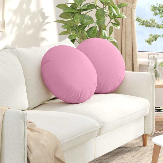Sitzkissen 2 pcs Rosa Ø50 x 19 cm Stoff