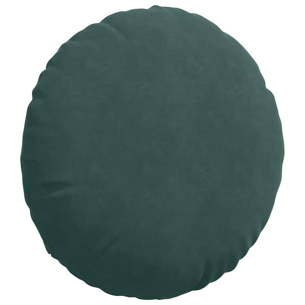 Coussins d'assise 2 pièces vert foncé Ø 50 x 19 cm Velours