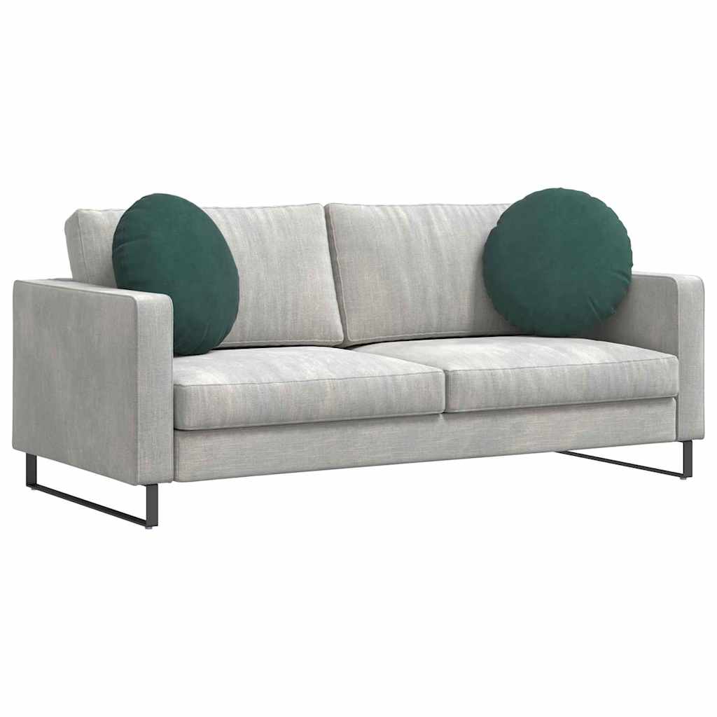 Coussins d'assise 2 pièces vert foncé Ø 50 x 19 cm Velours