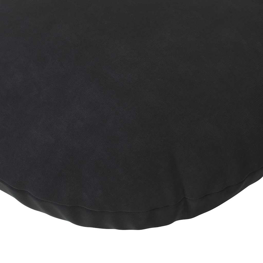 Seat Cushions 2 Pieces Black Ø 50 x 19 cm Velvet