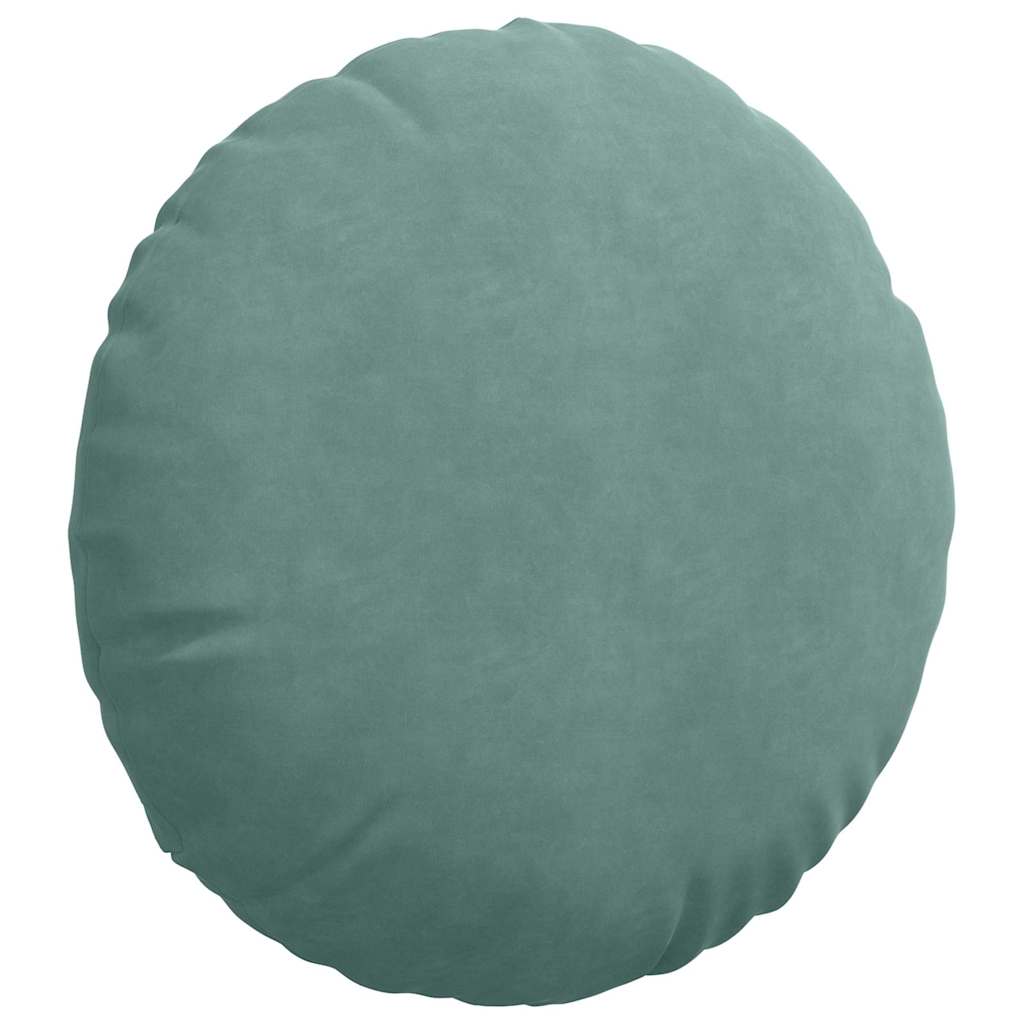 Coussins de siège 2 pièces vert marine Ø 50 x 19 cm velours