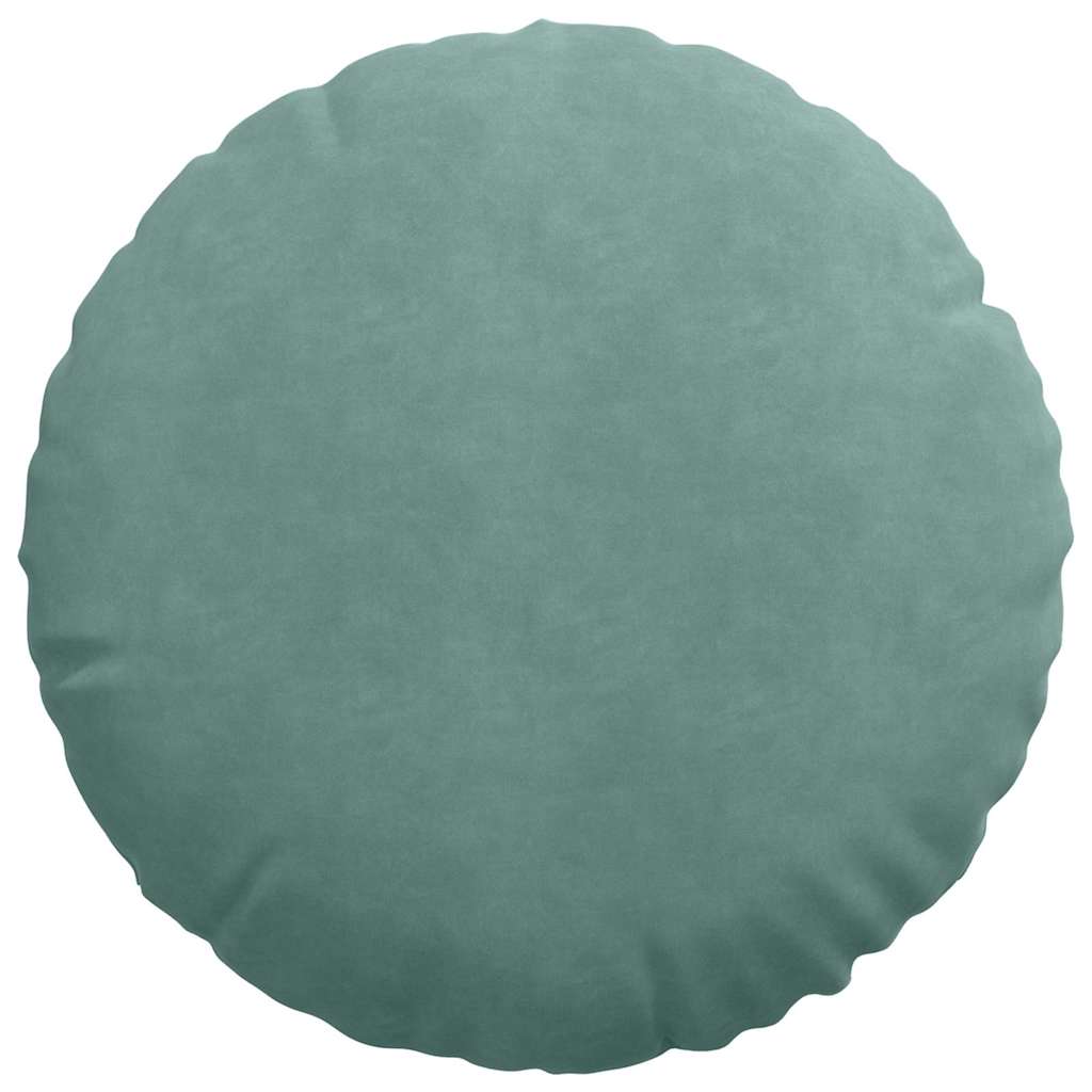 Coussins de siège 2 pièces vert marine Ø 50 x 19 cm velours