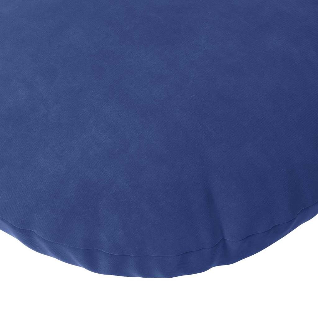 Coussins de siège 2 pièces bleu police Ø 50 x 19 cm velours