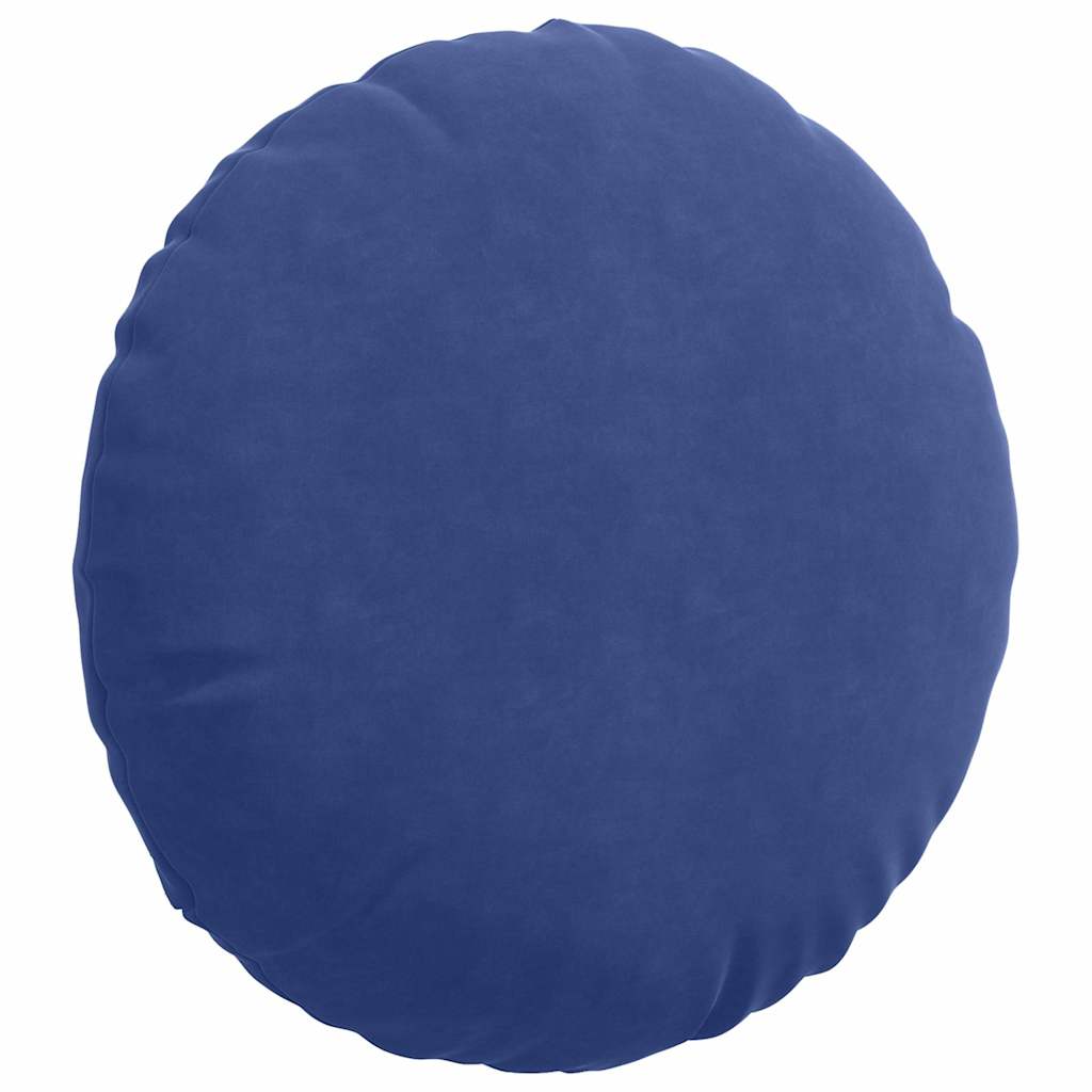 Coussins de siège 2 pièces bleu police Ø 50 x 19 cm velours