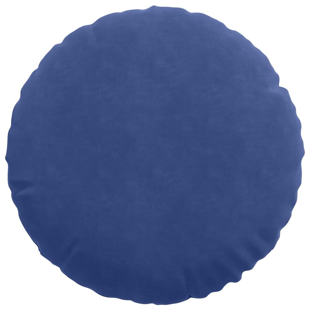 Coussins de siège 2 pièces bleu police Ø 50 x 19 cm velours