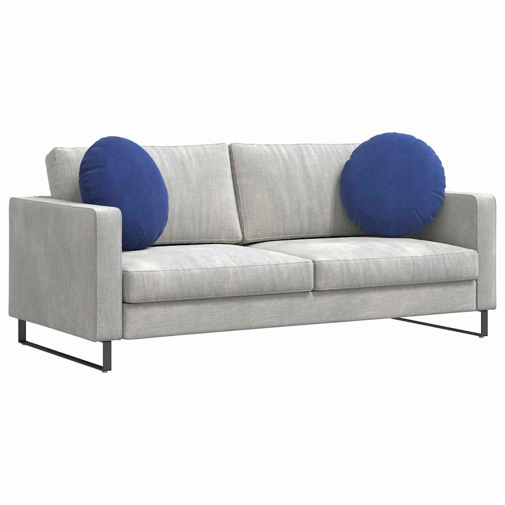 Coussins de siège 2 pièces bleu police Ø 50 x 19 cm velours
