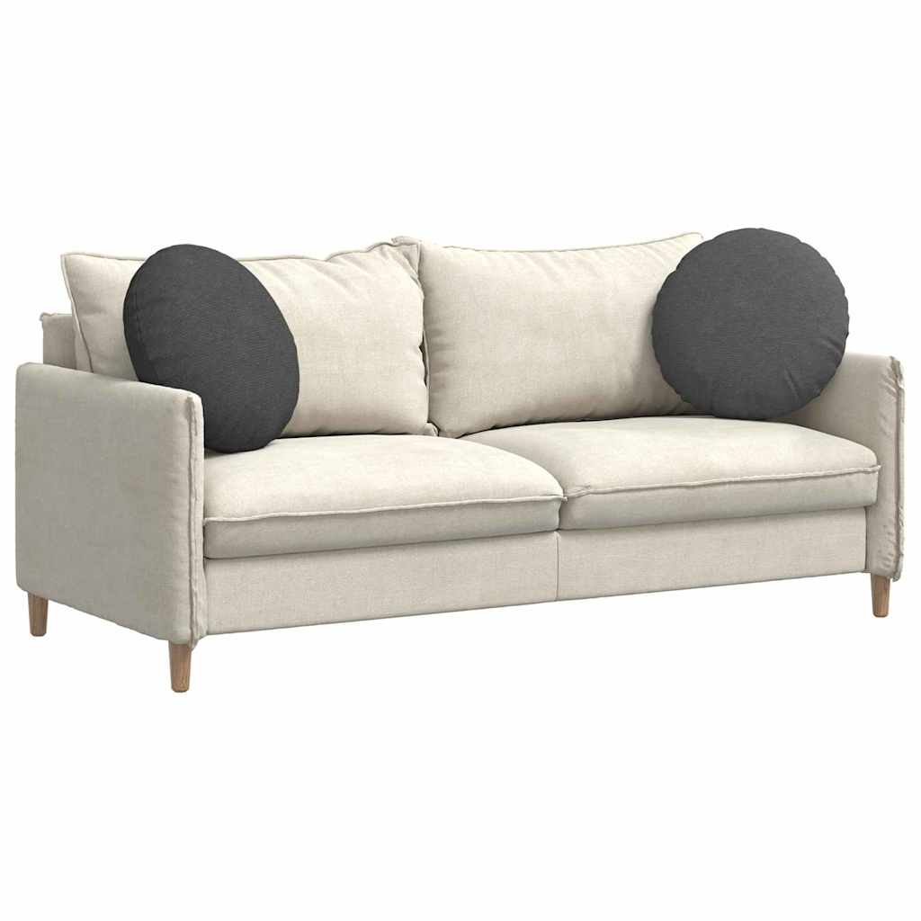 Coussins d'assise 2 pcs Gris foncé Ø 50 cm Tissu côtelé