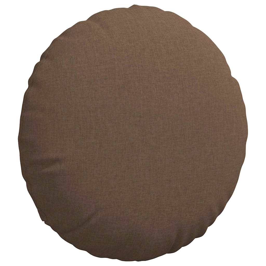 Coussins d'assise 2 pcs Marron Ø60 x 21 cm Tissu