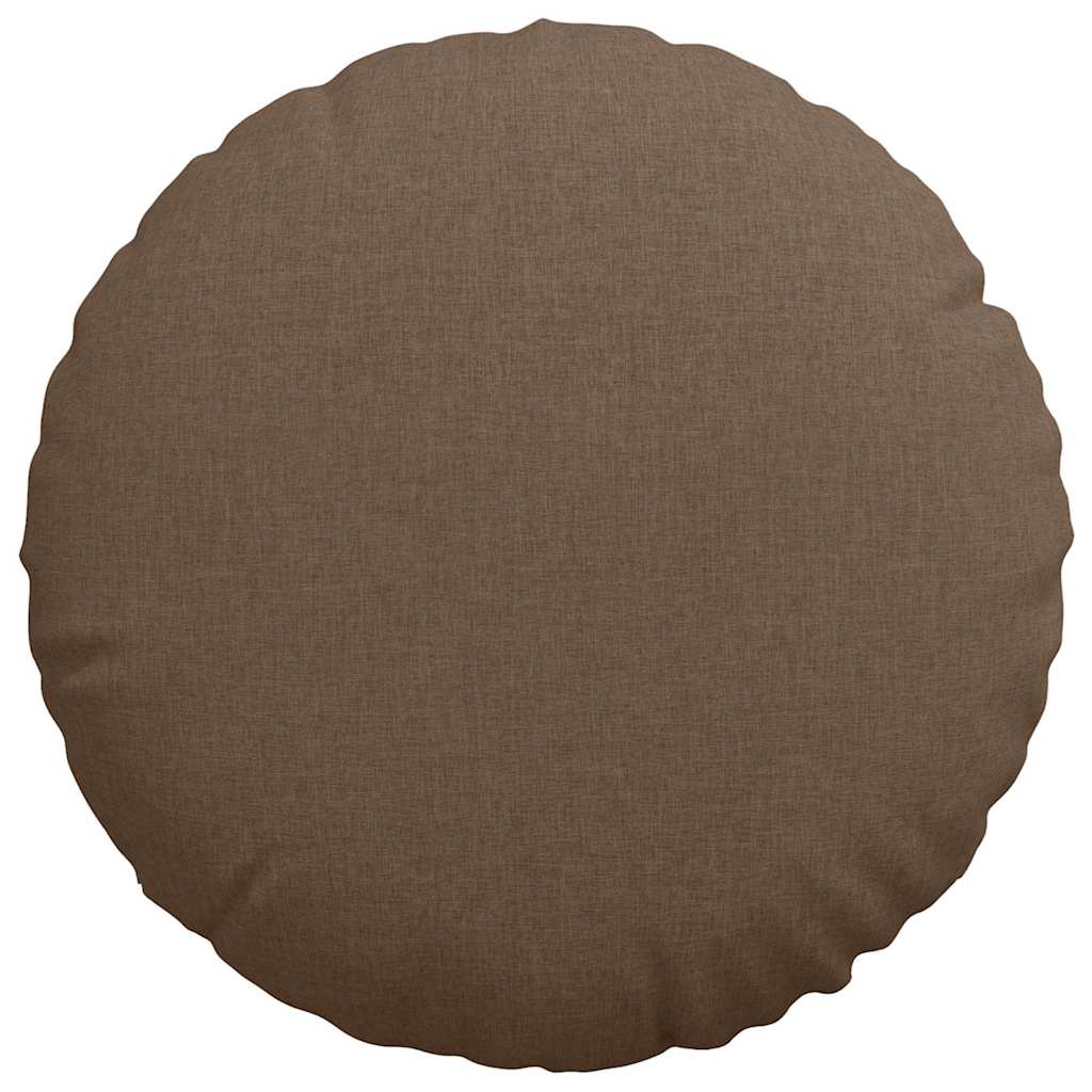 Coussins d'assise 2 pcs Marron Ø60 x 21 cm Tissu