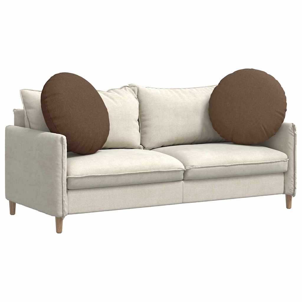 Coussins d'assise 2 pcs Marron Ø60 x 21 cm Tissu