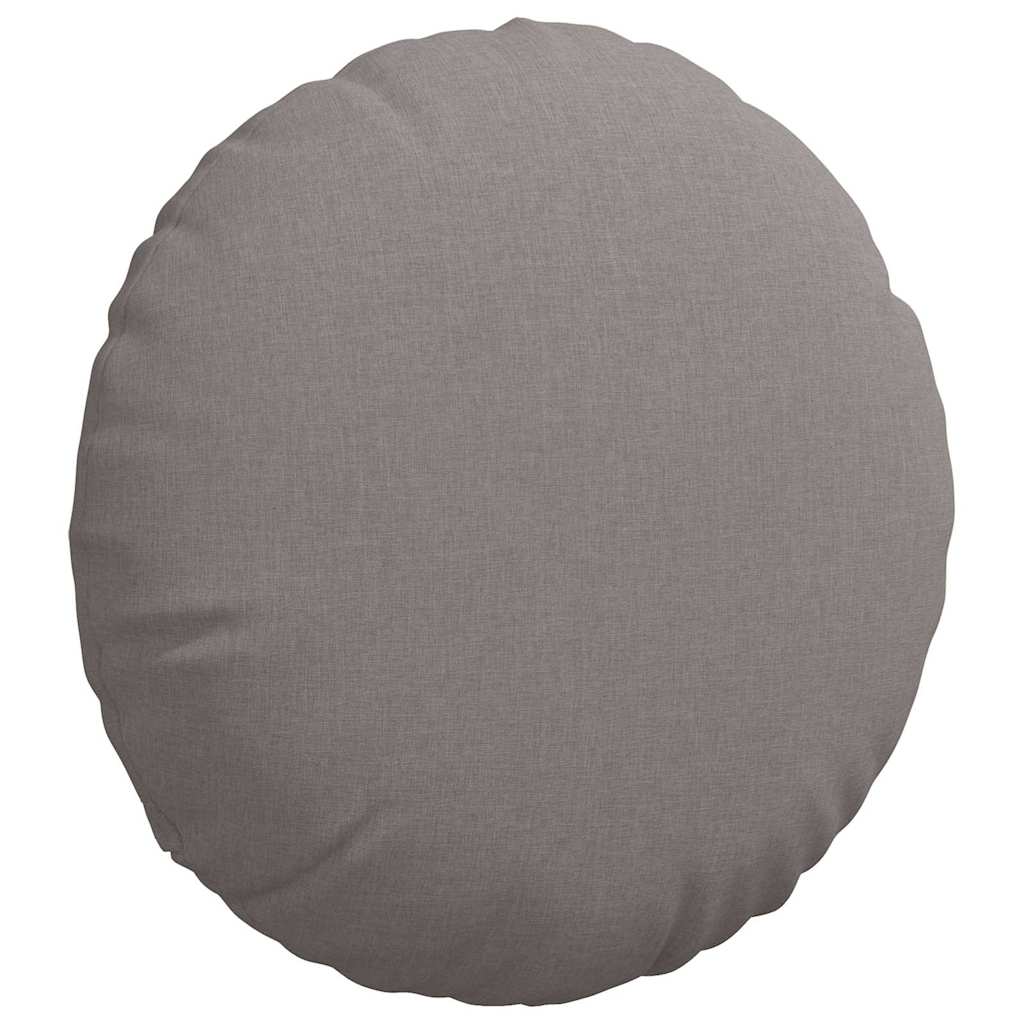 Seat Cushions 2 pcs Taupe Ø60 x 21 cm Fabric