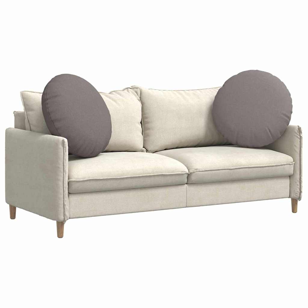 Seat Cushions 2 pcs Taupe Ø60 x 21 cm Fabric