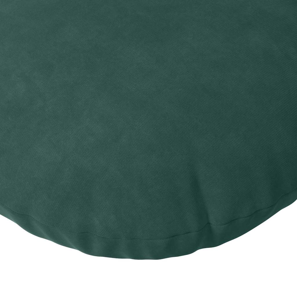 Coussins de sol 2 pièces vert foncé Ø 60 x 21 cm velours