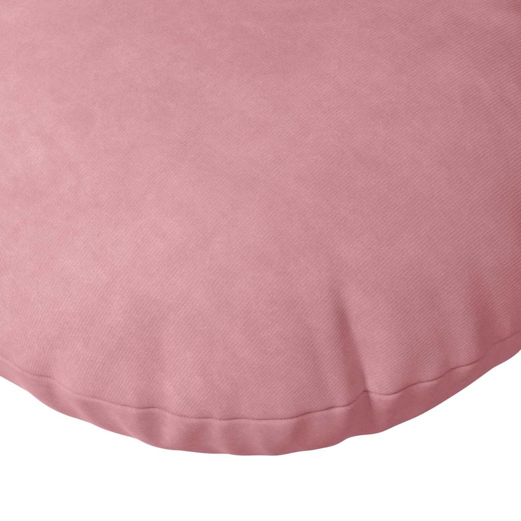 Seat Cushion 2 Pieces Pink Ø 60 x 21 cm Velvet