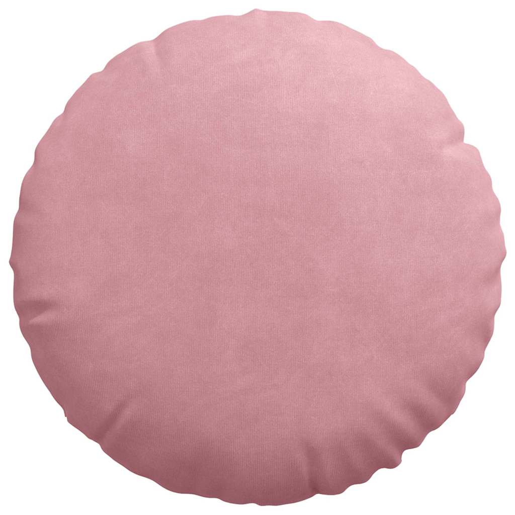 Seat Cushion 2 Pieces Pink Ø 60 x 21 cm Velvet