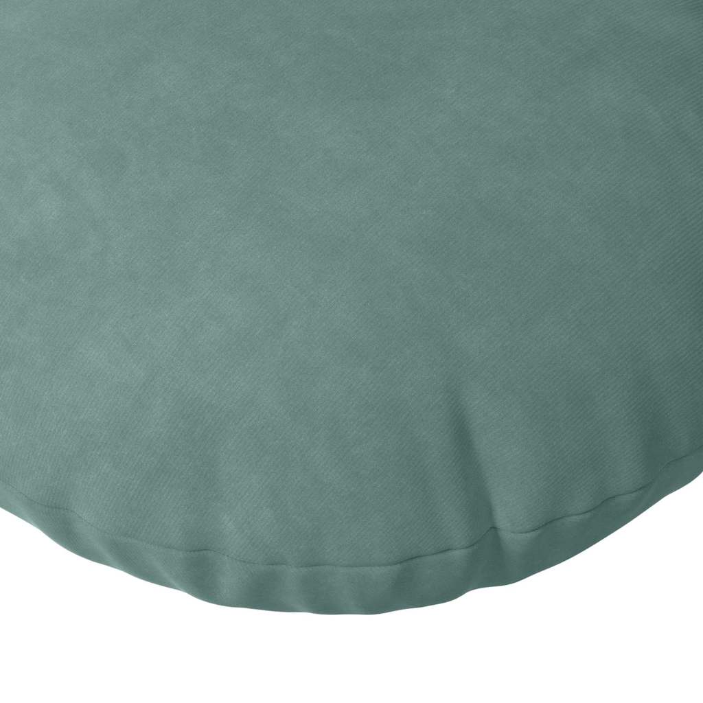 Coussins de sol 2 pièces vert mer Ø 60 x 21 cm velours
