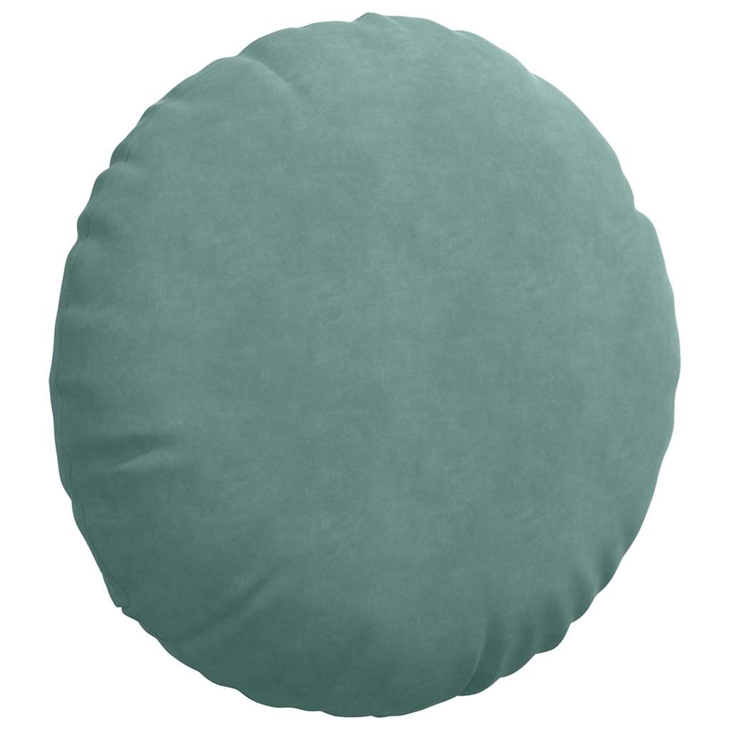 Coussins de sol 2 pièces vert mer Ø 60 x 21 cm velours