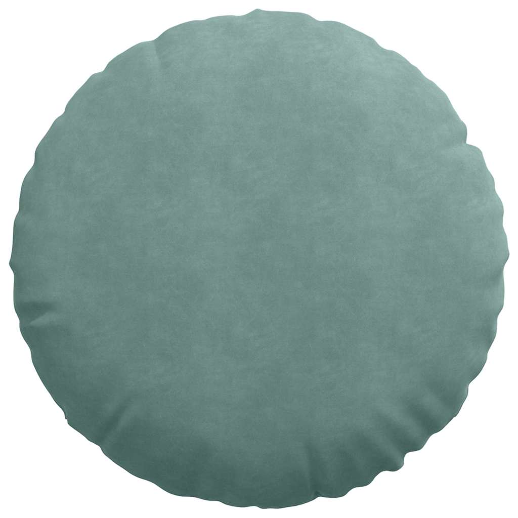 Coussins de sol 2 pièces vert mer Ø 60 x 21 cm velours