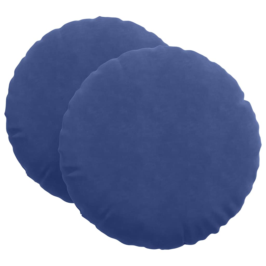 Sitzkissen 2 Stück Polizeiblau Ø 60 x 21 cm Samt