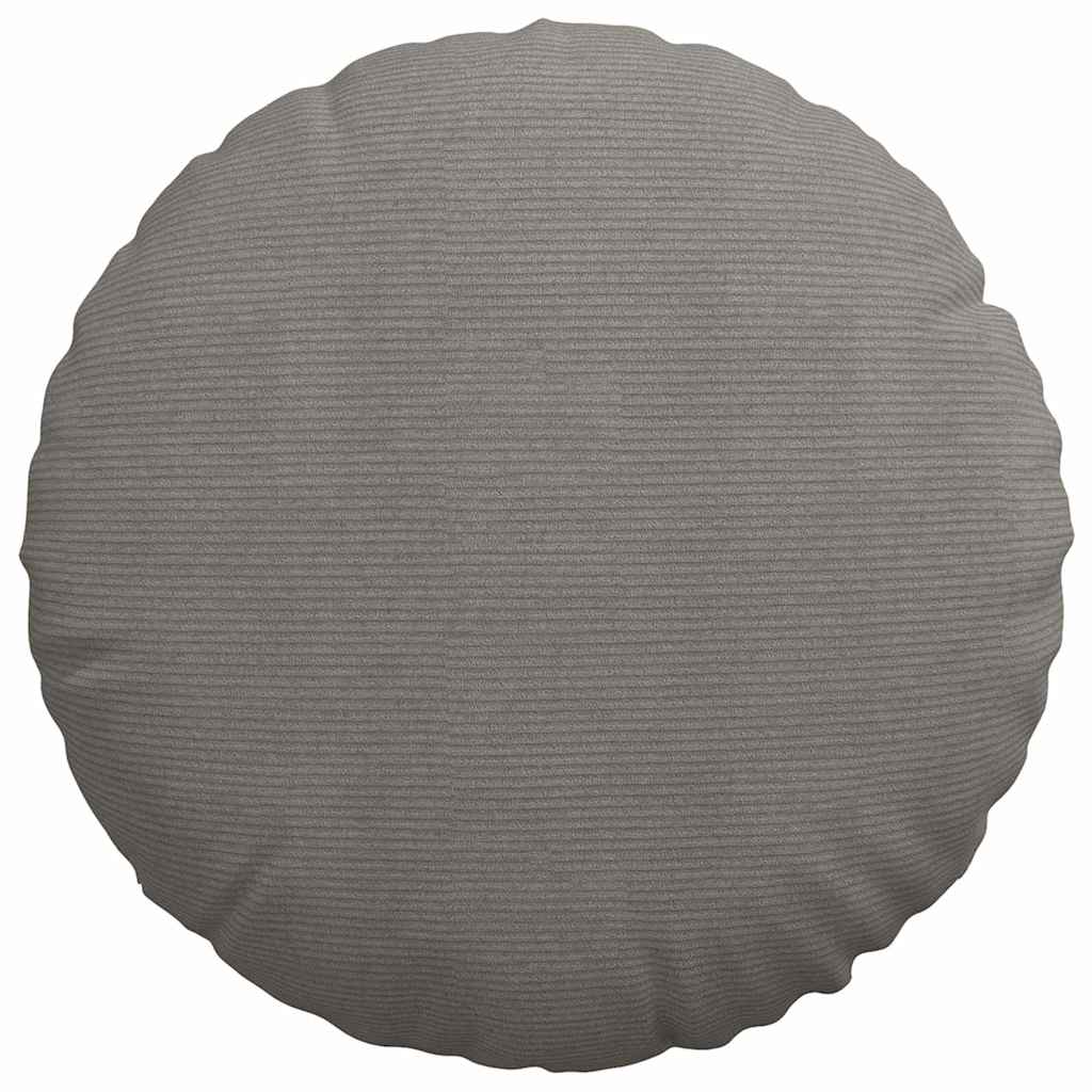 Coussins d'assise 2 pcs gris clair Ø 60 cm velours côtelé