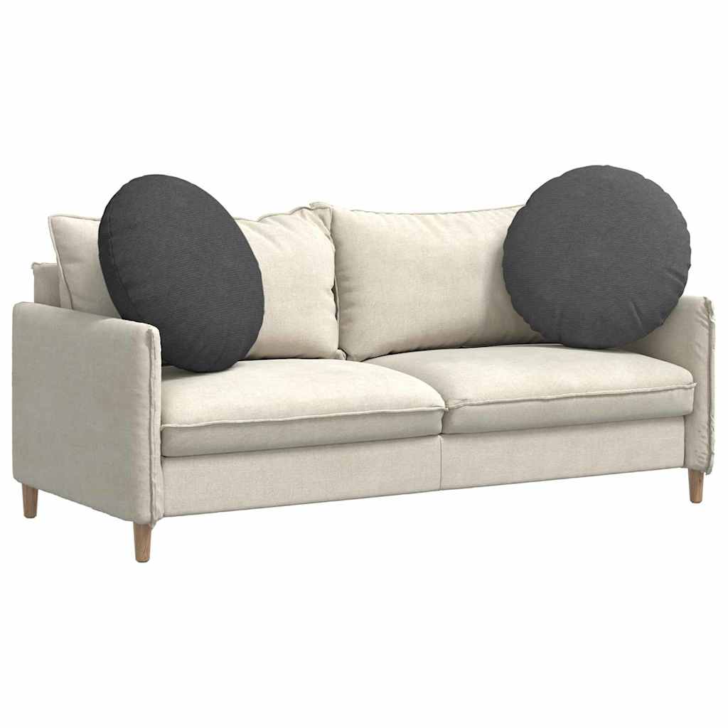 Seat cushions 2 pcs Dark Grey Ø 60 cm Corduroy