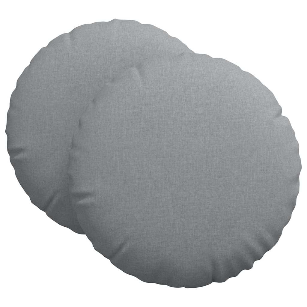 Coussins de sol 2 pièces gris clair Ø80 x 29 cm Tissu