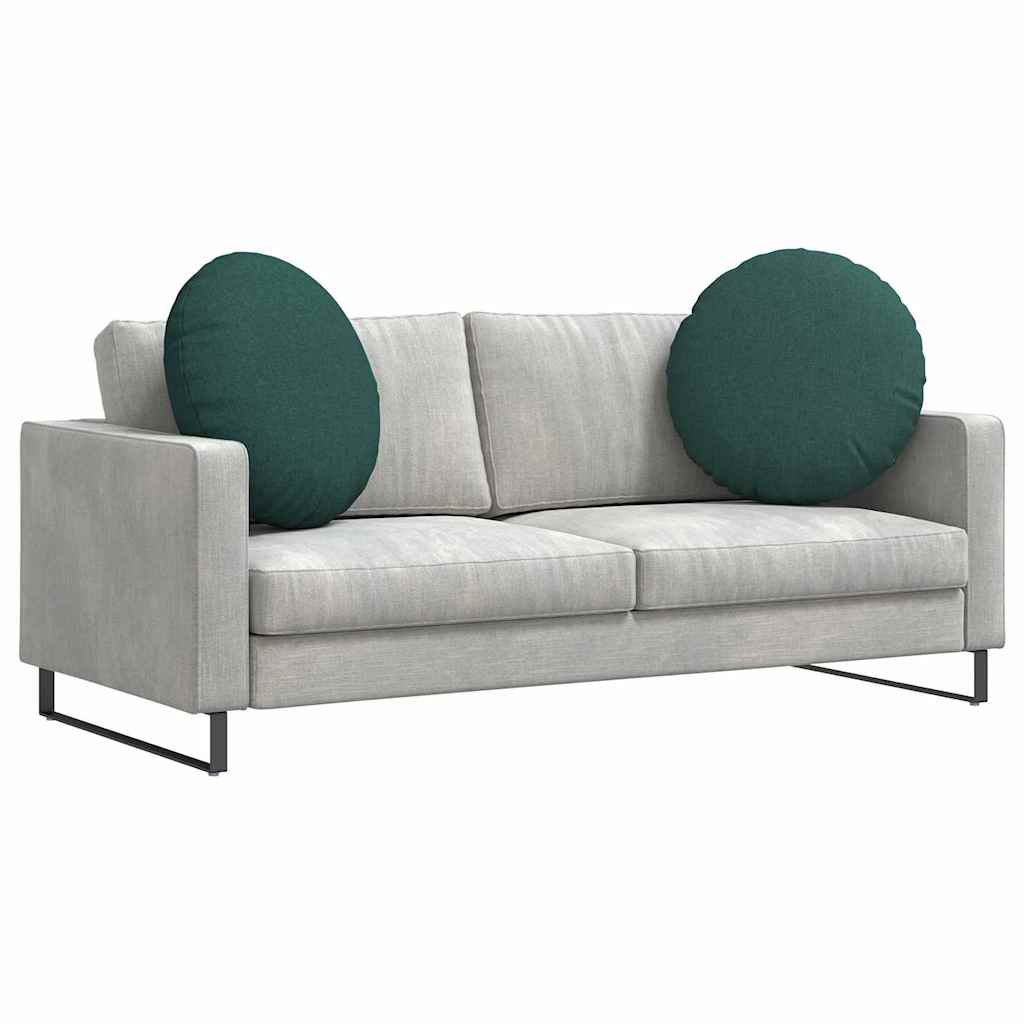 Floor Cushions 2 pcs Dark Green Ø80 x 29 cm Fabric
