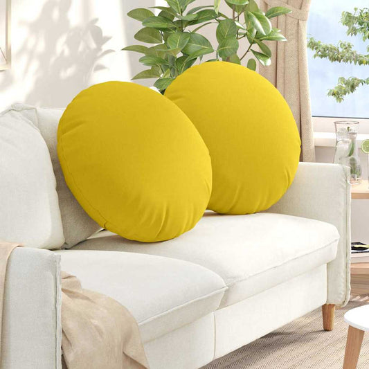 Sitzkissen 2 pcs Helles Gelb Ø80 x 29 cm Stoff