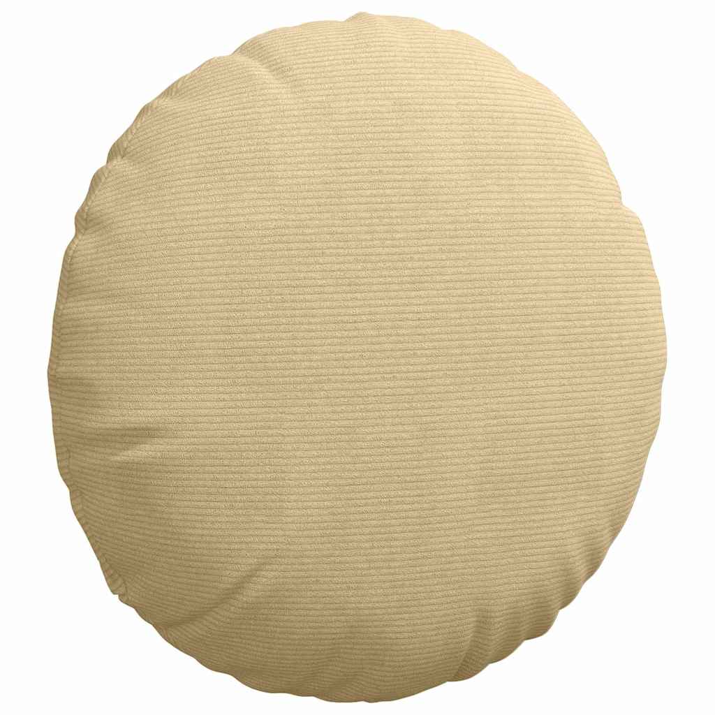 Seat Cushions 2 pcs Grey-Green Ø 80 cm Cord Fabric