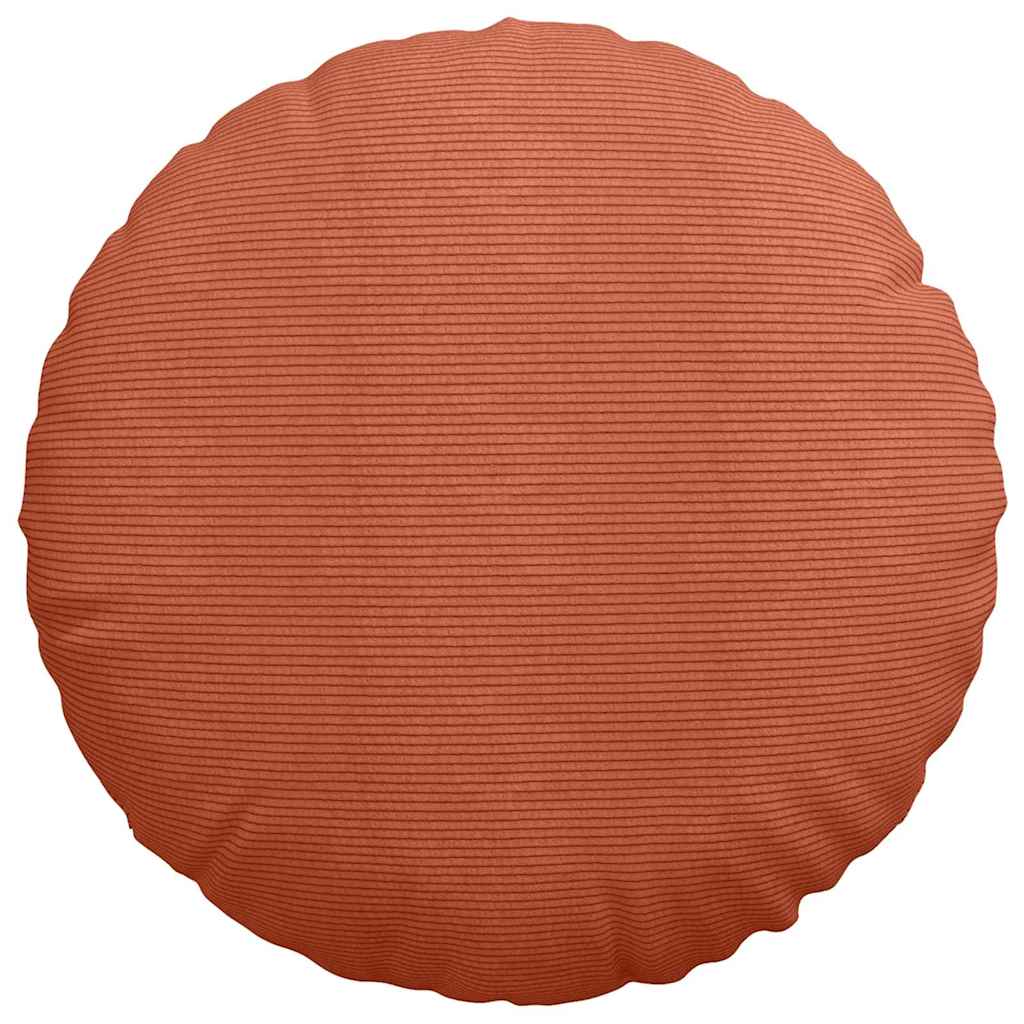 Seat Cushions 2 pcs Red-Orange Ø 80 cm Corduroy