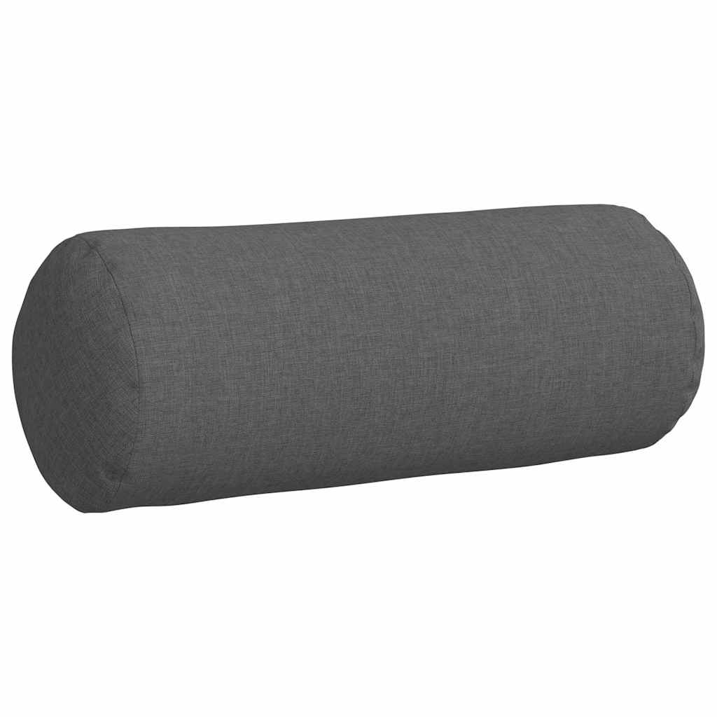 Traversins 2 pièces Gris foncé Ø 15 x 40 cm Tissu
