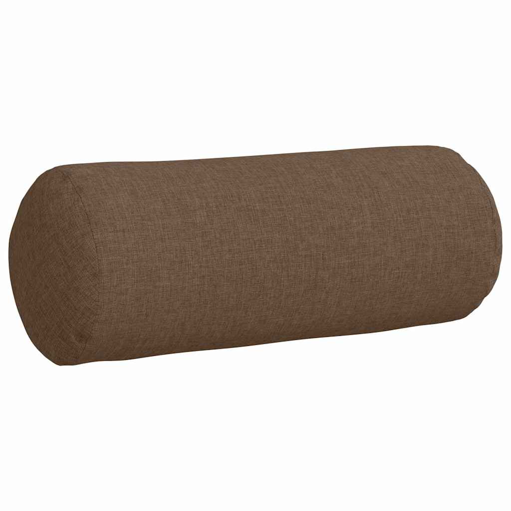 Traversins 2 pièces Marron Ø 15 x 40 cm Tissu