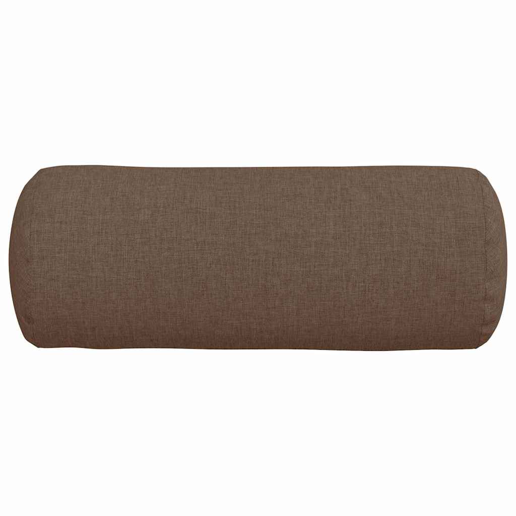 Traversins 2 pièces Marron Ø 15 x 40 cm Tissu