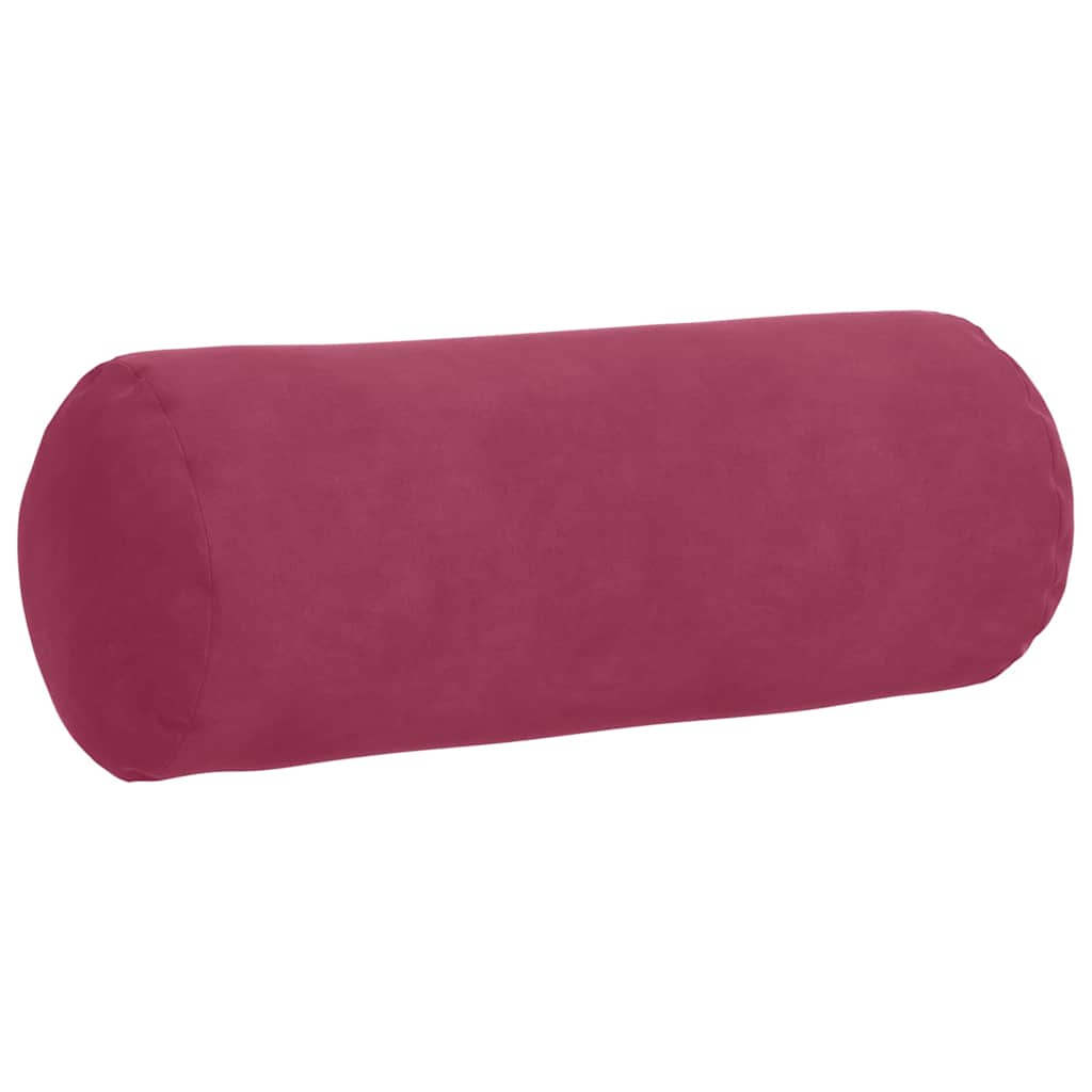 Bolsterkissen 2 Stück Weinrot Ø 15 x 40 cm Cordstoff