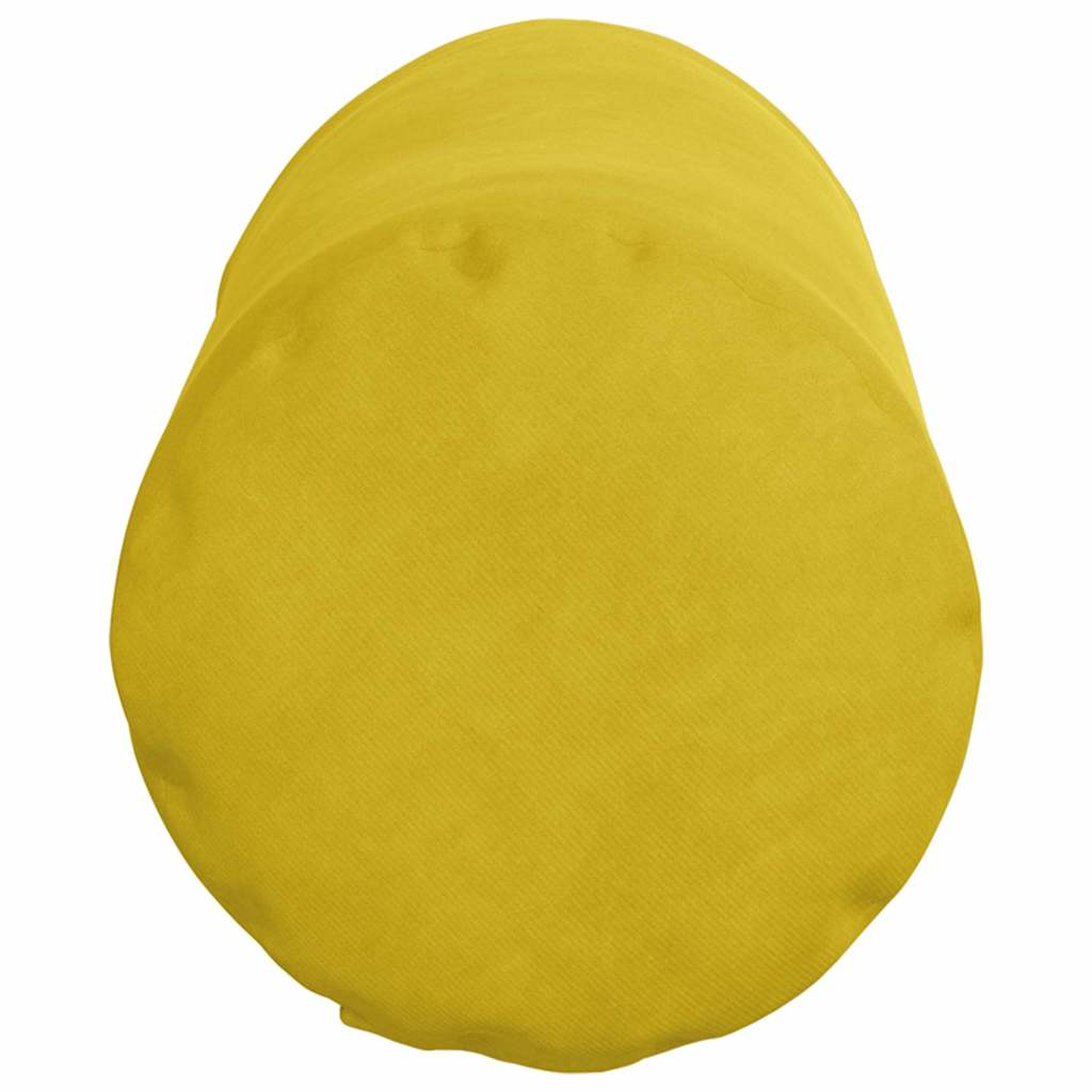 Bolster Cushions 2 Pieces Yellow Ø 15 x 40 cm Corduroy Fabric