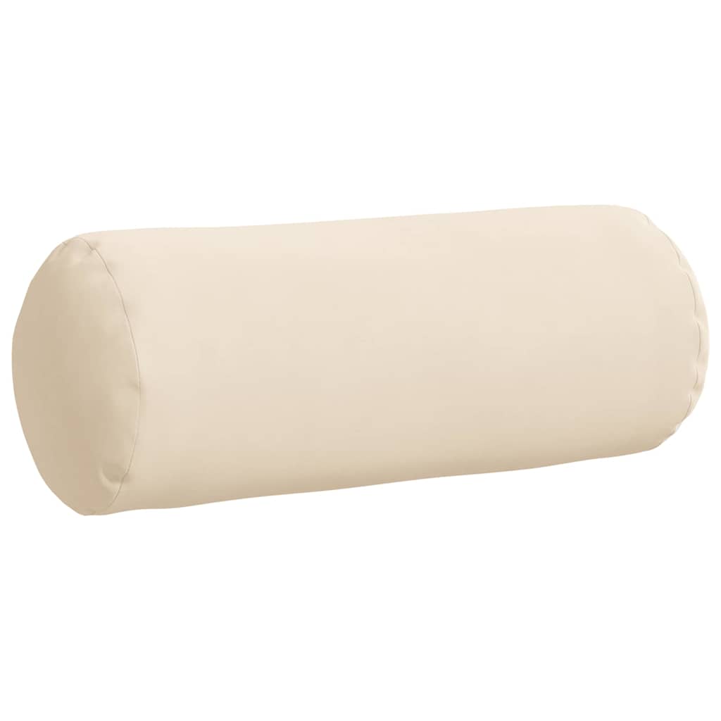 Bolster Cushions 2 Pieces Beige Ø 15 x 40 cm Microfiber Fabric