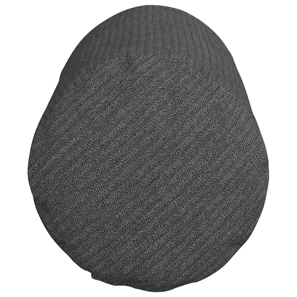 Bolster Cushions 2 Pack Dark Grey Ø 15 x 40 cm Corduroy