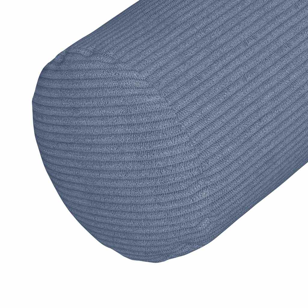 Bolsterkissen 2 Stück Blau Ø 15 x 40 cm Cordstoff