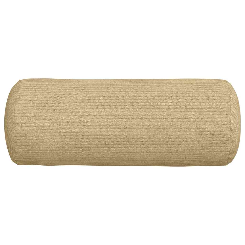 Bolster Pillows 2 Pieces Gray-Green Ø 15 x 40 cm Corduroy Fabric