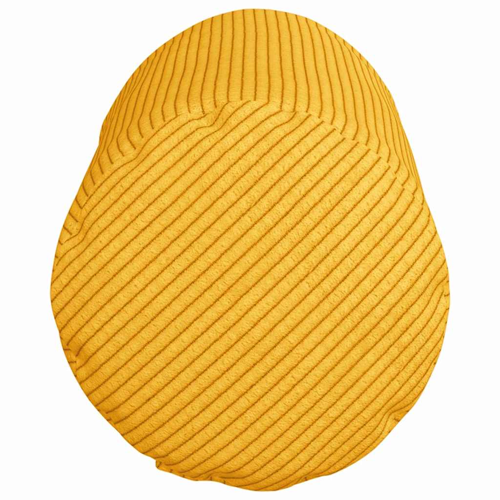 Bolster Pillows 2 Pieces Light Yellow Ø 15 x 40 cm Corduroy Fabric