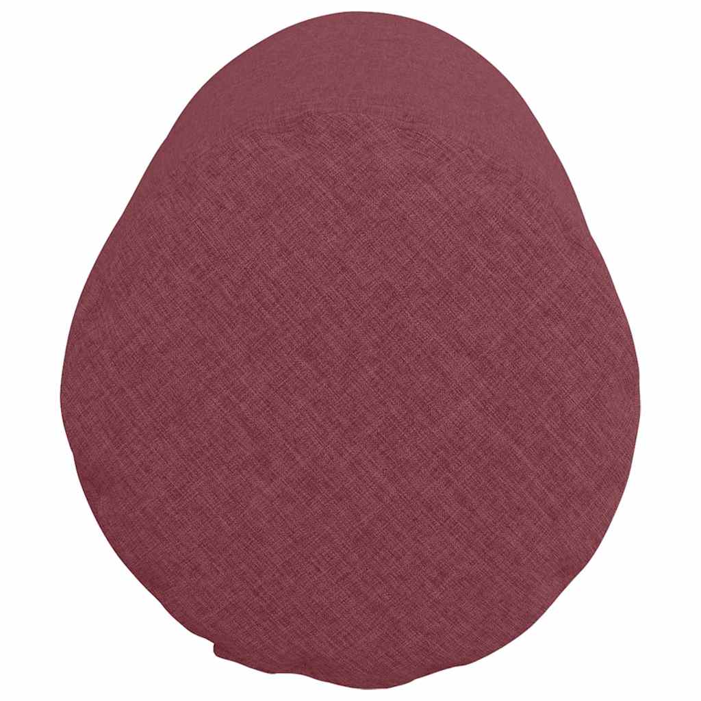 Bolster Cushions, 2 pieces, Wine Red, Ø 25 x 70 cm, Fabric
