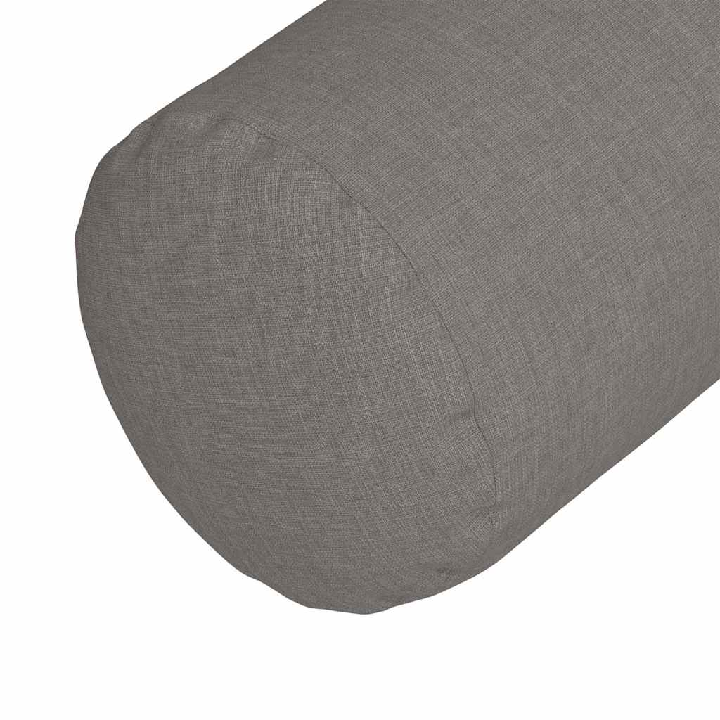 Traversin 2 pièces Taupe Ø 25 x 70 cm Tissu