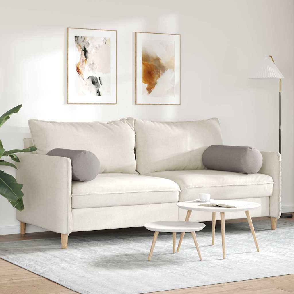 Traversin 2 pièces Taupe Ø 25 x 70 cm Tissu