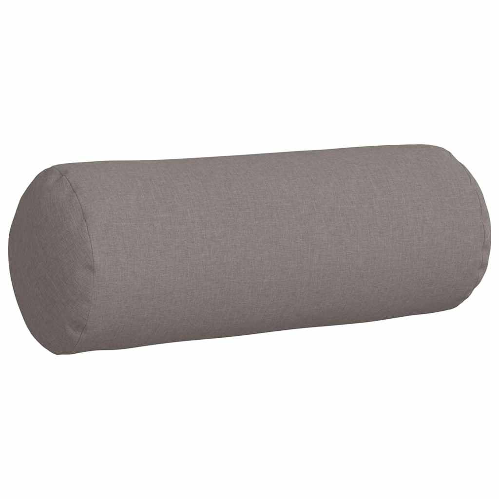 Traversin 2 pièces Taupe Ø 25 x 70 cm Tissu