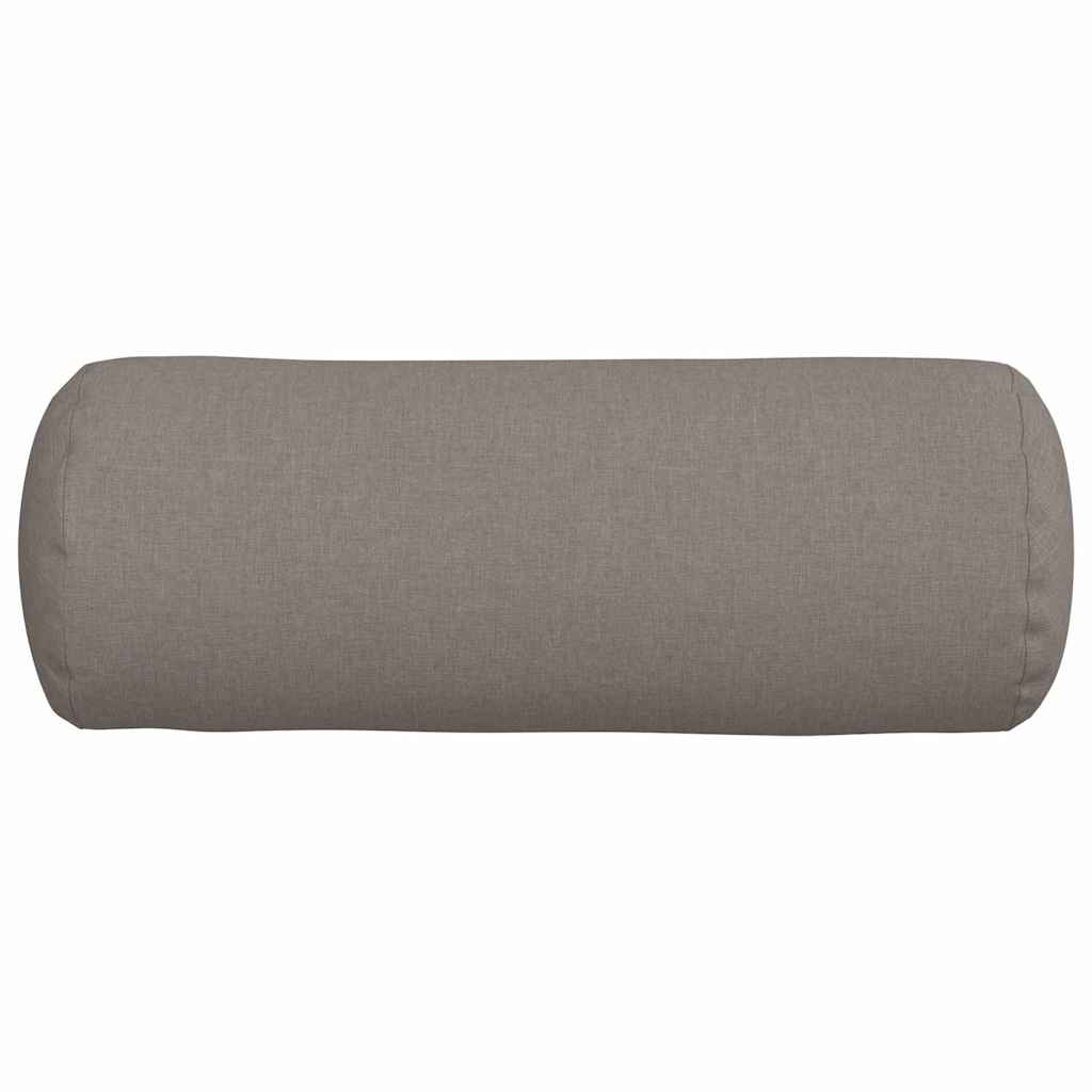 Traversin 2 pièces Taupe Ø 25 x 70 cm Tissu