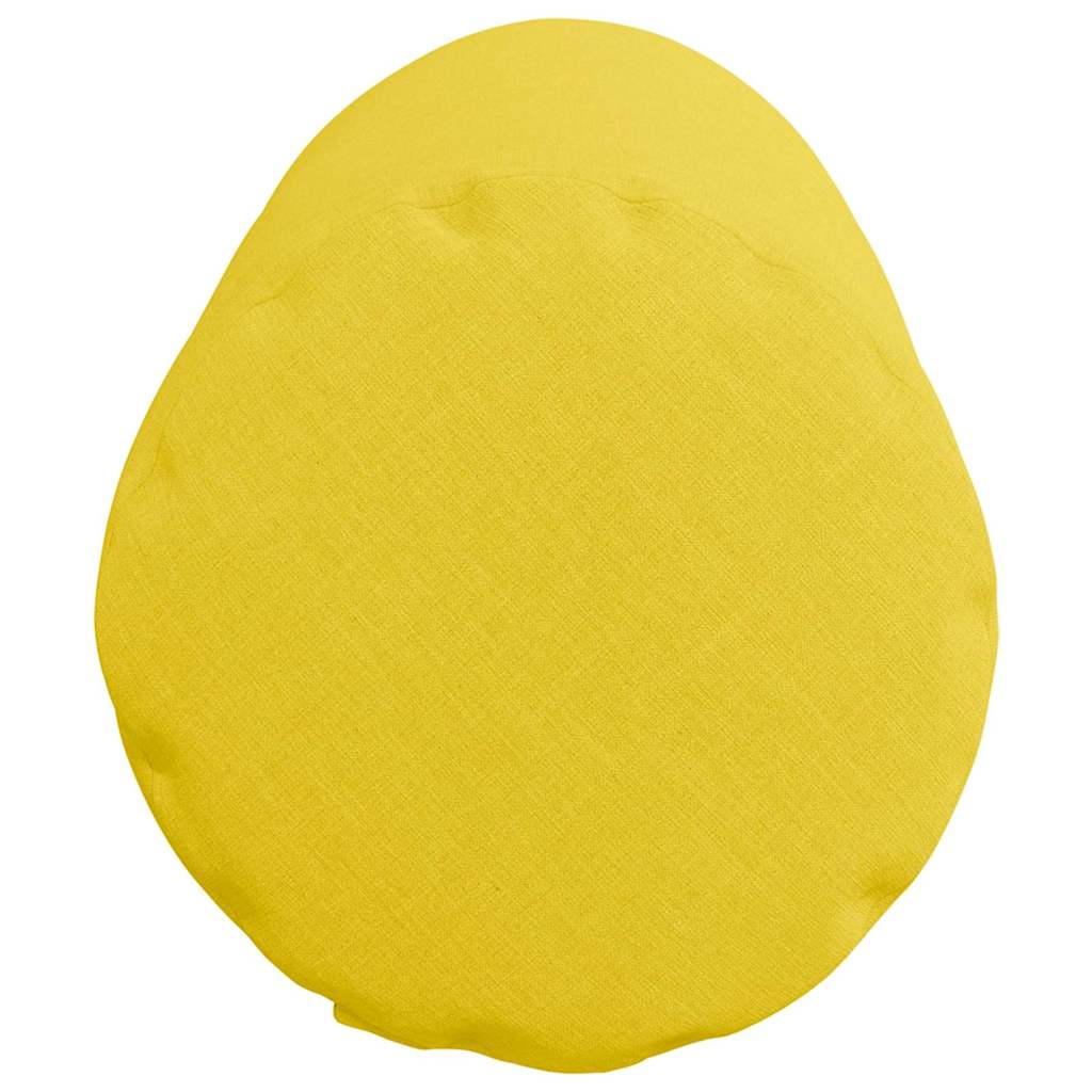 Bolster Cushions 2 Pieces Light Yellow Ø 25 x 70 cm Fabric