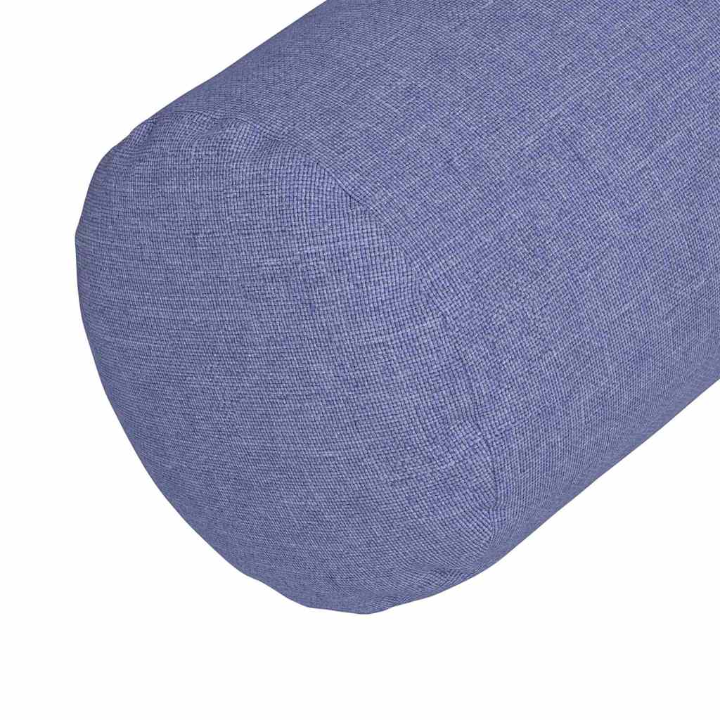 Bolsterkissen 2 Stück Jeans blau Ø 25 x 70 cm Stoff