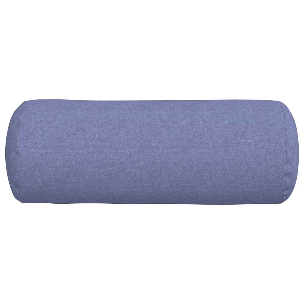 Bolsterkissen 2 Stück Jeans blau Ø 25 x 70 cm Stoff